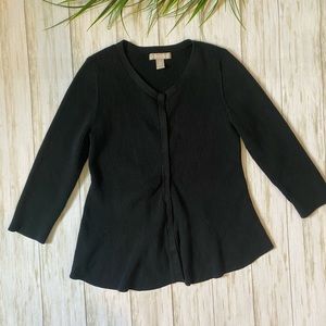 Banana republic black cardigan large peplum